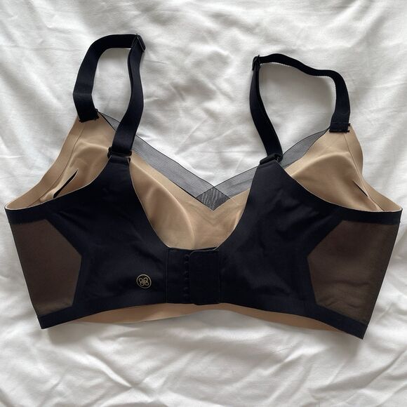 NWOT Honeylove Crossover VNeck Wireless Bra Black Mesh Adjustable Size S 32B-34C - Picture 4 of 10